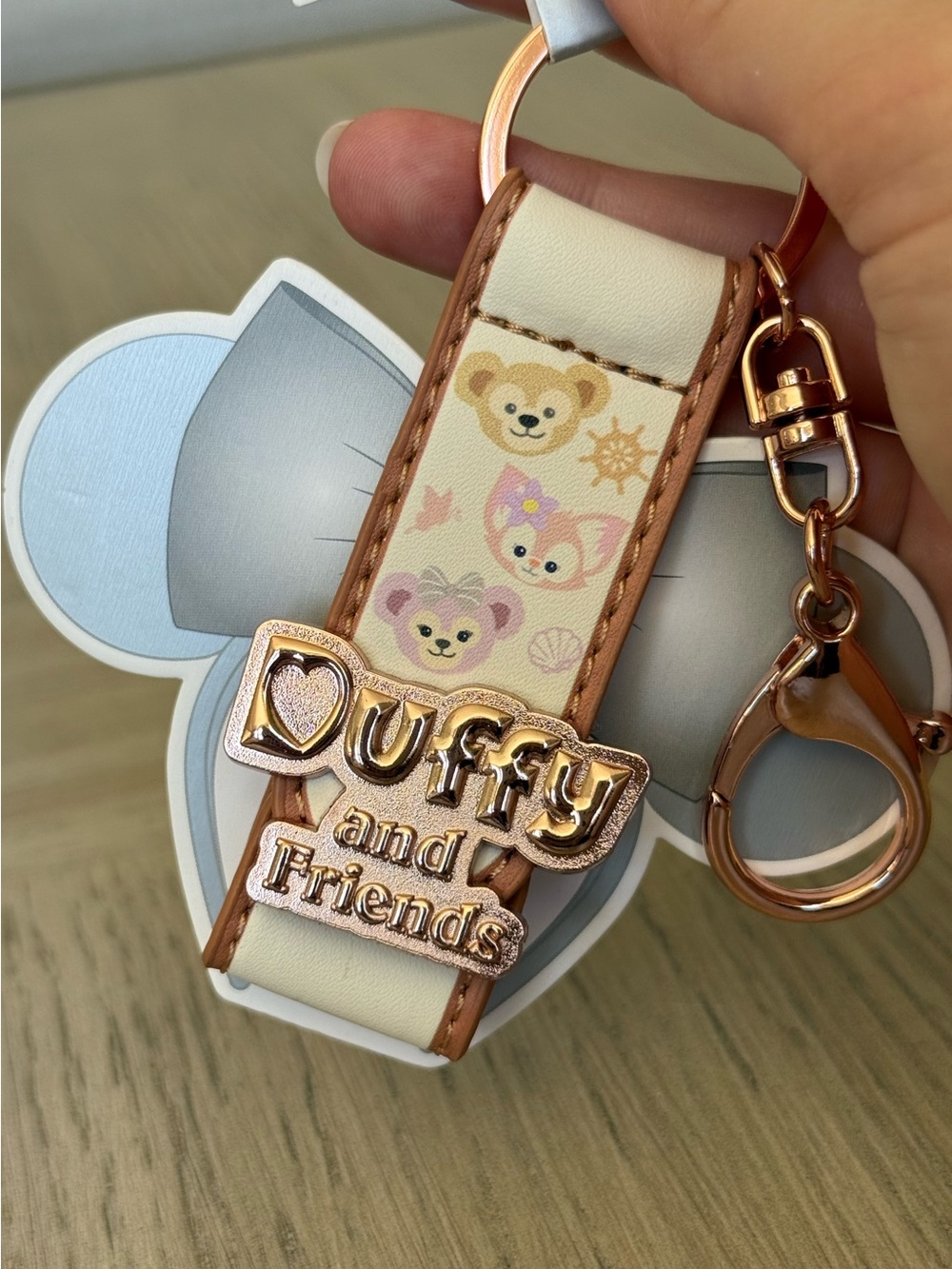 Duffy & Friends Shanghai Disneyland Mickey Ear Headband Holder Keychain NWT
